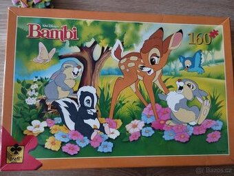 Puzzle DISNEY Bambi 196 dílků–TOP STAV - 1
