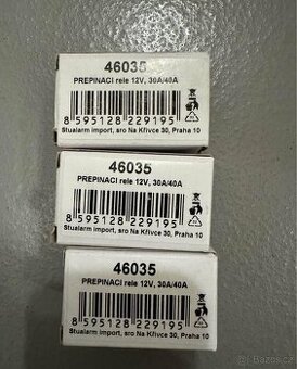 Přepínací relé 12V, 30A/40A - 1