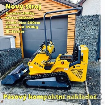 Kompaktní pásový nakladač, smykáč, mini nakladač