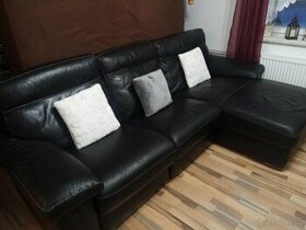 Jedinečná luxusní kožená polohovací sedací souprava