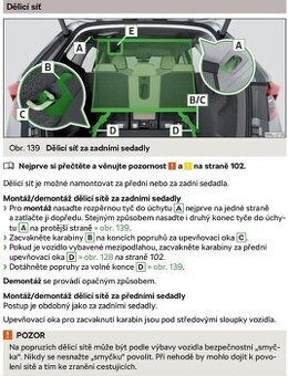 Dělící síť Škoda Karoq