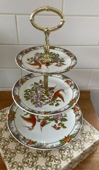 porcelánový etažér, patrový talíř