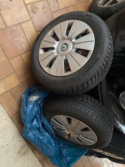 Plechové disky 14” 5x100 a zimní pneu 185/60/R14