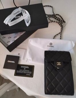 Chanel crossbody cerna / silver