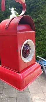 Starožitná velká železniční lampa lucerna