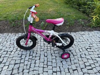 Dětské kolo Rock Machine Mustang 12" bílo-růžová