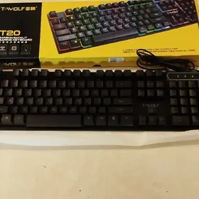 HERNÍ KLÁVESNICE T-WOLF T20 DUHOVÝM PODSVÍCENÍM