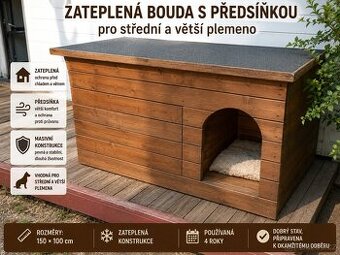 Psí zateplená bouda.