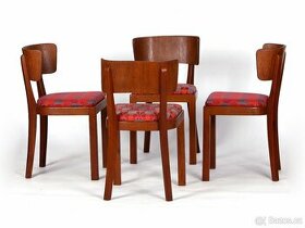 Luxusní dubové ArtDECO židle po renovaci.