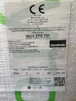 Polystyren fasádní Styro EPS 70 F 150 mm