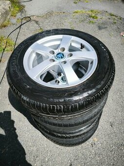 ALU kola 5x112R15 + letní pneu, Octavia II, Volkswagen