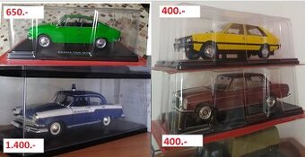 Modely aut 1:24+1:43
