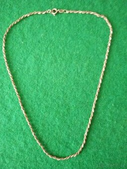 Art Deco stříbrný kroucený náhrdelník valis