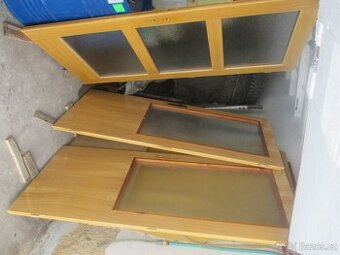 3x starší dveře-2x80P,proskl.1x90P.proskl."fládrované,pěkné