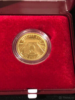 Zlatá mince řetězový most ve Stádlci - BK