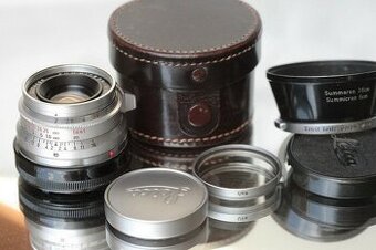 Objektiv Leica M 35mm 2.0 Summicron stříbrný, 8 členů, se sl