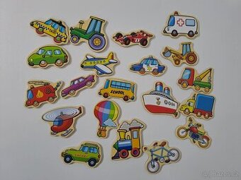 Magnetky pro děti - doprava a zvířata - 1