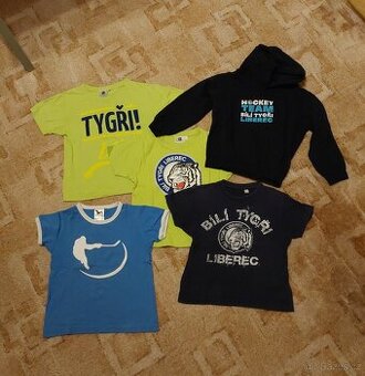 Trička vel.122/6let, mikina vel.110
