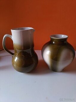 Keramická váza a dzban