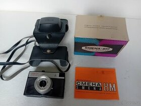 Fotoaparát Smena 8M, krabička, návod, pouzdro.