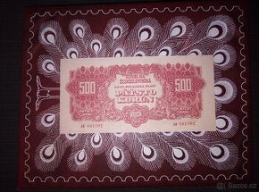 500 korun 1944 UNC-špičkový stav přímo z tiskárny, jedna z p