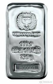 250g Slitky Germania Mint 999,9/1000 Ag