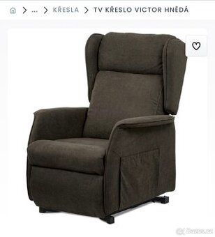 Relaxační TV křeslo s elektr. polohováním