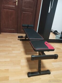 Polohovací lavice,jednoruční nakládací činky (železo) Dlo ty