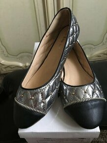 Dámské baleríny stříbrné Top oR