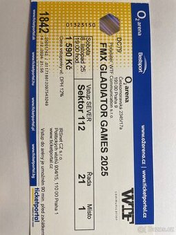 Lístky do O2 FMX Gladiator Games 2025 dne 8.11.