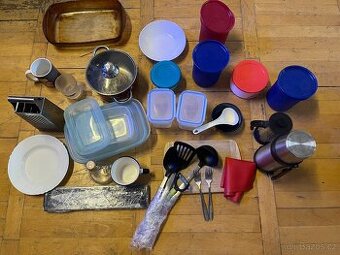 Kompletní sadu použitého nádobí