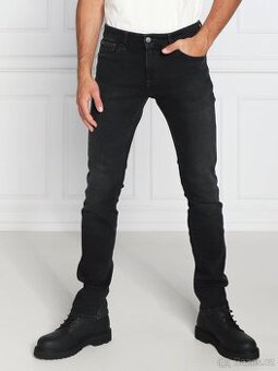 TOMMY HILFIGER BLACK SLIM JEANS STREČOVÉ W 30 L 34 🤩