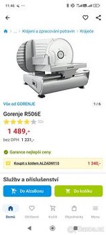 Elektrický kráječ Gorenje E506E