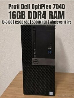 🧊 PC Dell Intel-i3, 16GB DDDR4, 120SSD+500GB HDD