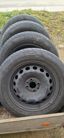 Sada letních pneu Dunlop s ocelovými disky 15" Fiat