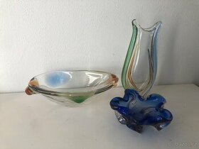 Hutní sklo - Rhapsody váza, mísa, popelník - Zemek - 1