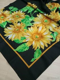 Krásný dámský velký šátek se slunečnicemi - pareo - SLEVA