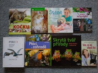 3) Prodám 15 knih - ptáci, kočky, psi, houby - 1