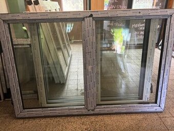 Okno PVC Gealan 2220x1435MM, antracit/bilá, trojsklo Ug=0.5
