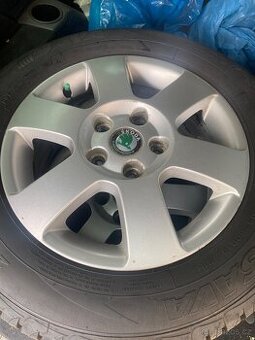 Alu kola 15” 5x112 Škoda a letní pneu 205/60/R15