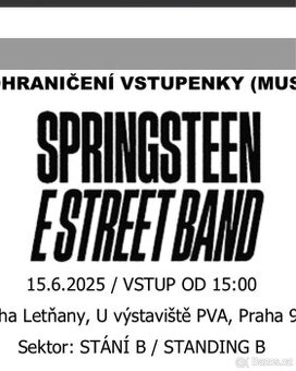 Vstupenky Springsteen Estreetban