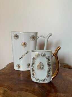 Československé porcelánové pohárky na vřídelní vodu - 1