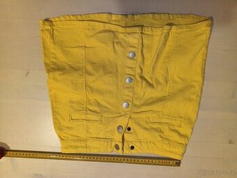 Riflová sukně žlutá vel 38