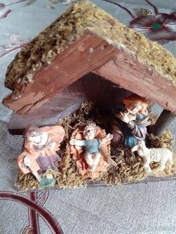 Retro  betlém, pokladnička  sova, zvukové  pexeso