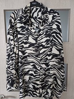 Krásná volnější saténová košile H & M, vel. M