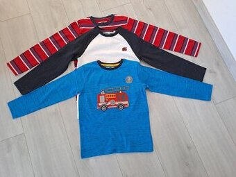 3 nová trička s hasičama, Next, vel.122