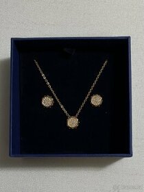 SET Swarovski náušnic & náhrdelník bolt micro rose gold