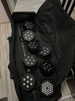 LED PAR reflektory 7x12W RGBW + taška – Světla pro DJ, konce