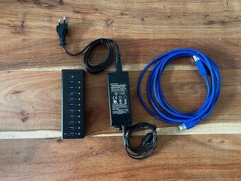 Prodám ICY BOX IB-AC6110 - USB 3.0 hub s napájením -10 portů - 1