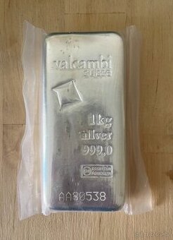 Stříbrný slitek 1 kg Valcambi Suisse – investiční stříbro